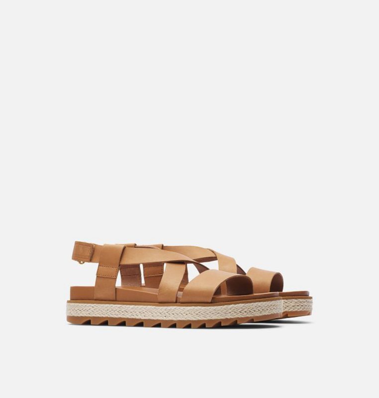 Sandalias Sorel Mujer - Roaming™ Criss Cross Jute Flat Marrones - 05123-PQEH